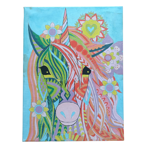 Jucarii arta si creativitate - Tablou pictez pe numere - Unicorn