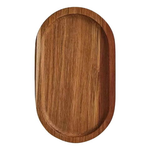 Articole pentru Servit - Tava din Lemn, Flippy, Ovala, pentru Alimente sau Decor, 25 x 15 x 1.5 cm, Natur