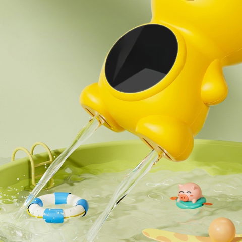 Termometre copii - Termometru Electronic LED pentru Baie, Plutitor, Rezistent la apă, IPX7, Multifunctional, 3 Trepte de Temperatura, Model Ratusca, 12x7cm, Galben