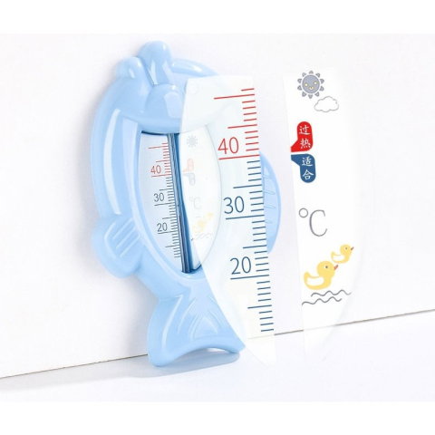 Best deals - Termometru pentru Baie, Flippy, Plutitor, Rezistent la apa, Multifunctional, Model Peste, 15.5x9.5x2 cm, Albastru