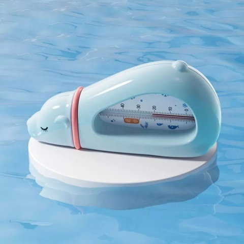 Best deals - Termometru pentru Baie, Flippy, Plutitor, Rezistent la apa, Multifunctional, Model Urs Polar, 15x7.5x4 cm, Albastru