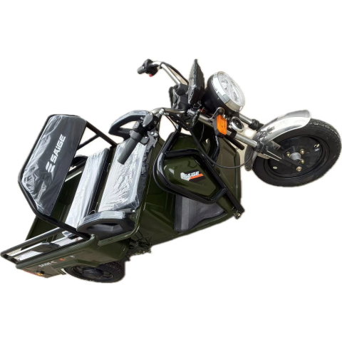 Import - Triciclu Electric de Marfa XPB, Saige, Viteza Maxima 25 km/h, Motor 1600W, Baterie 60V/20Ah, Fara Permis, Mototricicleta Electrica de Transport, Verde