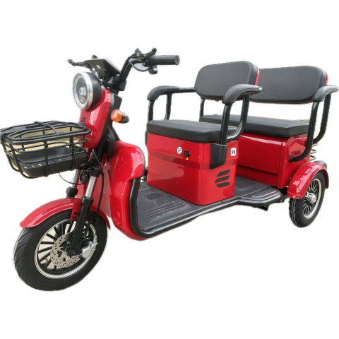 Import - Triciclu Electric V6, Saige, Fara Permis, cu Doua Locuri, Motor 1800W, Baterie 72V24Ah, Autonomie 60km, 220x88x105 cm, Viteza Maxima 25km/h, Rosu
