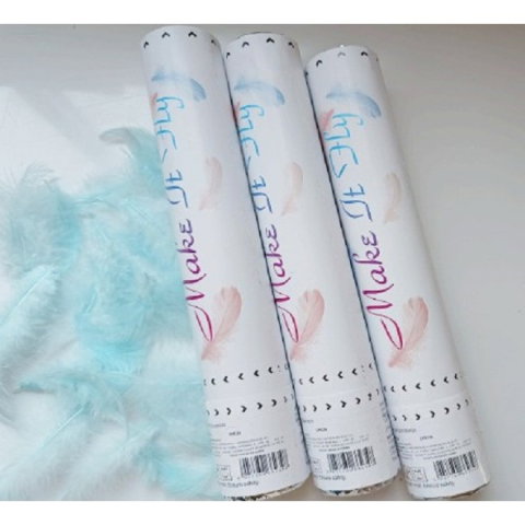 TeoMarket - Tub de Confetti, Flippy, Model Pene, 27 cm, Make It Fly, Bleu