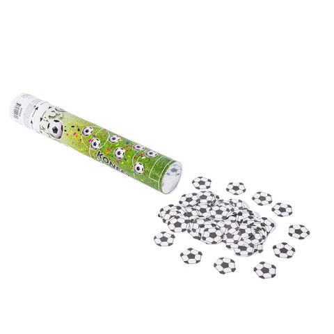 Import - Tun Confetti, Flippy, Model Mingi de Fotbal, 40 cm, Ambalaj din Carton, Eliberare prin Rasucire, Alb Negru