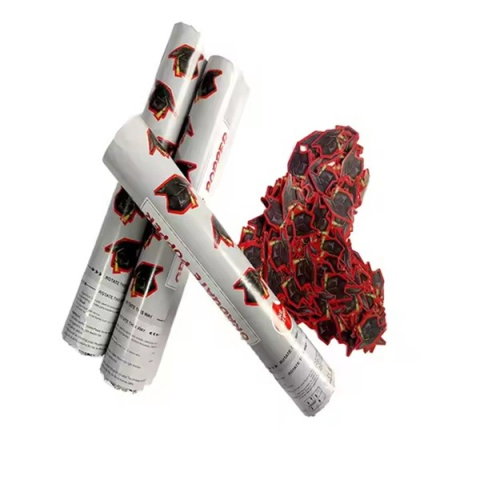 Import - Tun Confetti, Flippy, Model Petrecere Absolvire Palarii, 40 cm, Ambalaj din Carton, Eliberare prin Rasucire, Negru