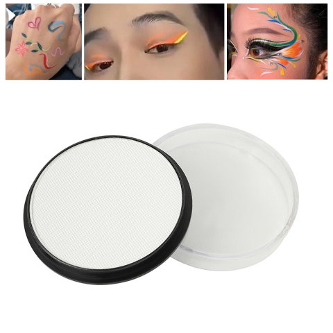 Import - Vopsea pentru Fata si Corp, Flippy, cu Pigment Fosforescent, 30 g, Activare cu Apa, Alb