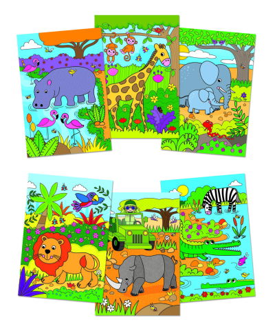 Desen si pictura - Water Magic: Carte de colorat Safari