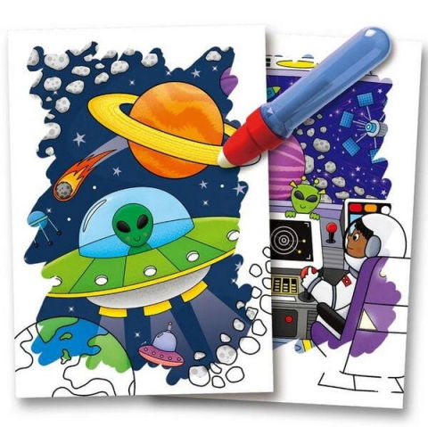 Desen si pictura - Water magic: Carte de colorat Spatiul cosmic