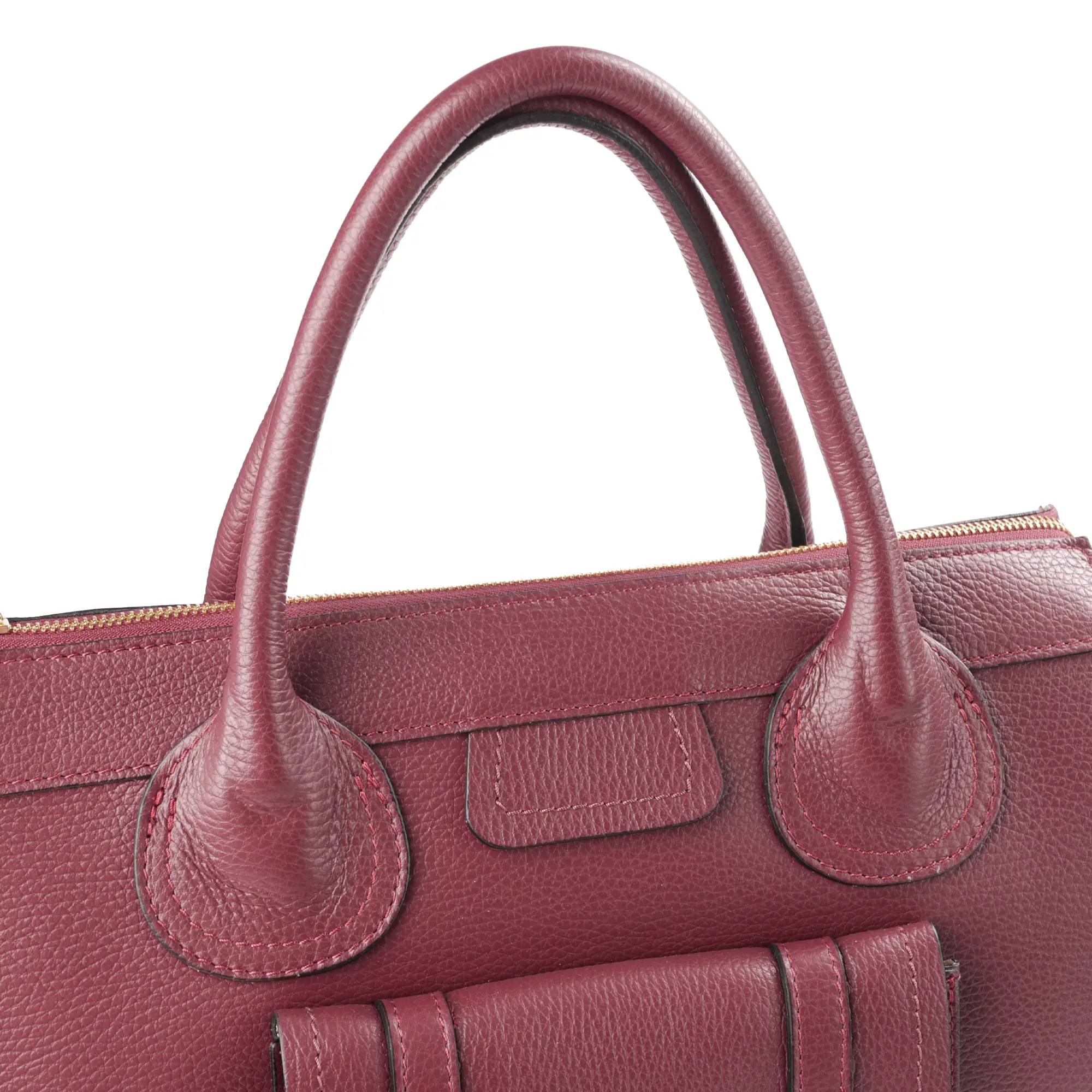 Geanta de dama mare din piele naturala Elara Large culoare Bordo [10]