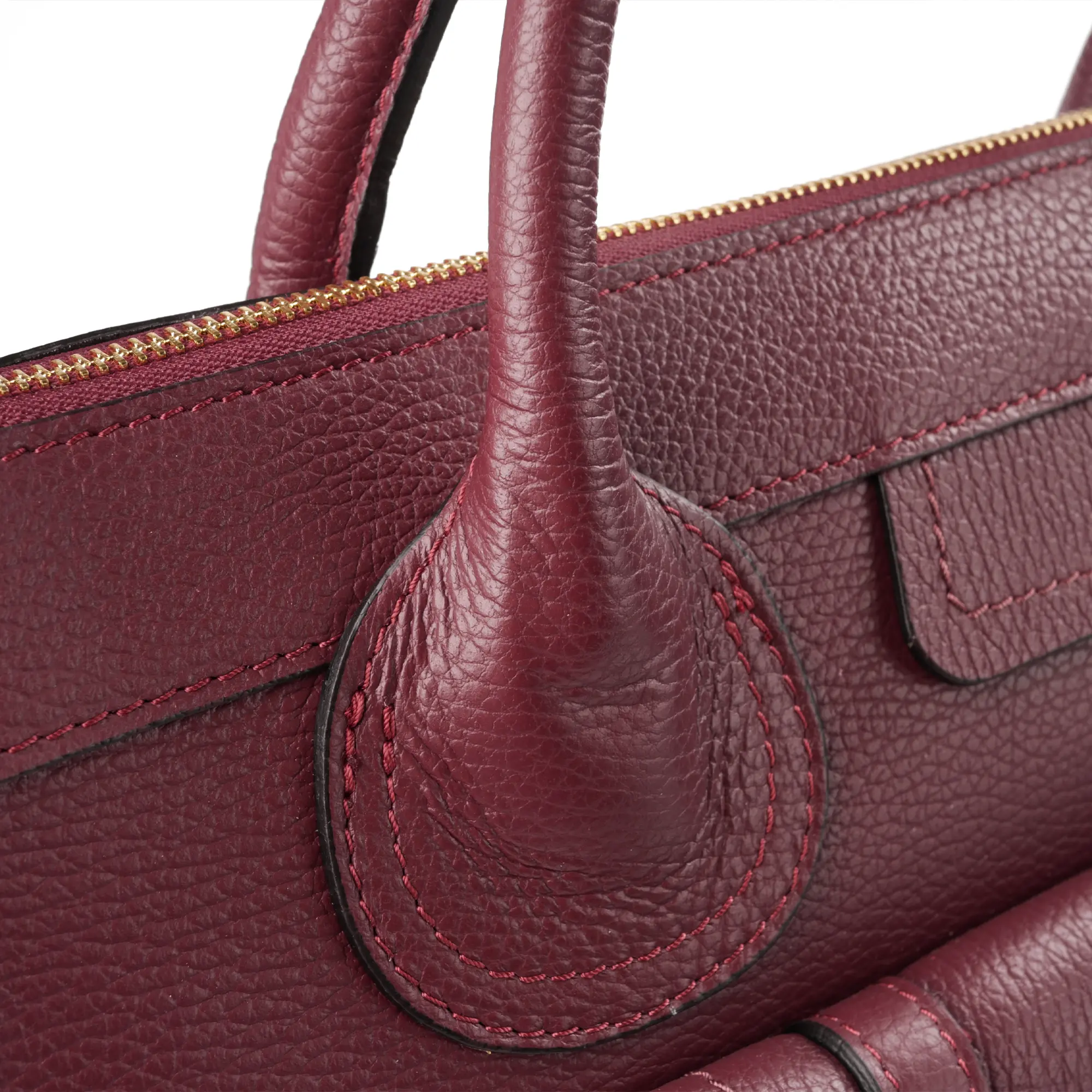 Geanta de dama mare din piele naturala Elara Large culoare Bordo [12]