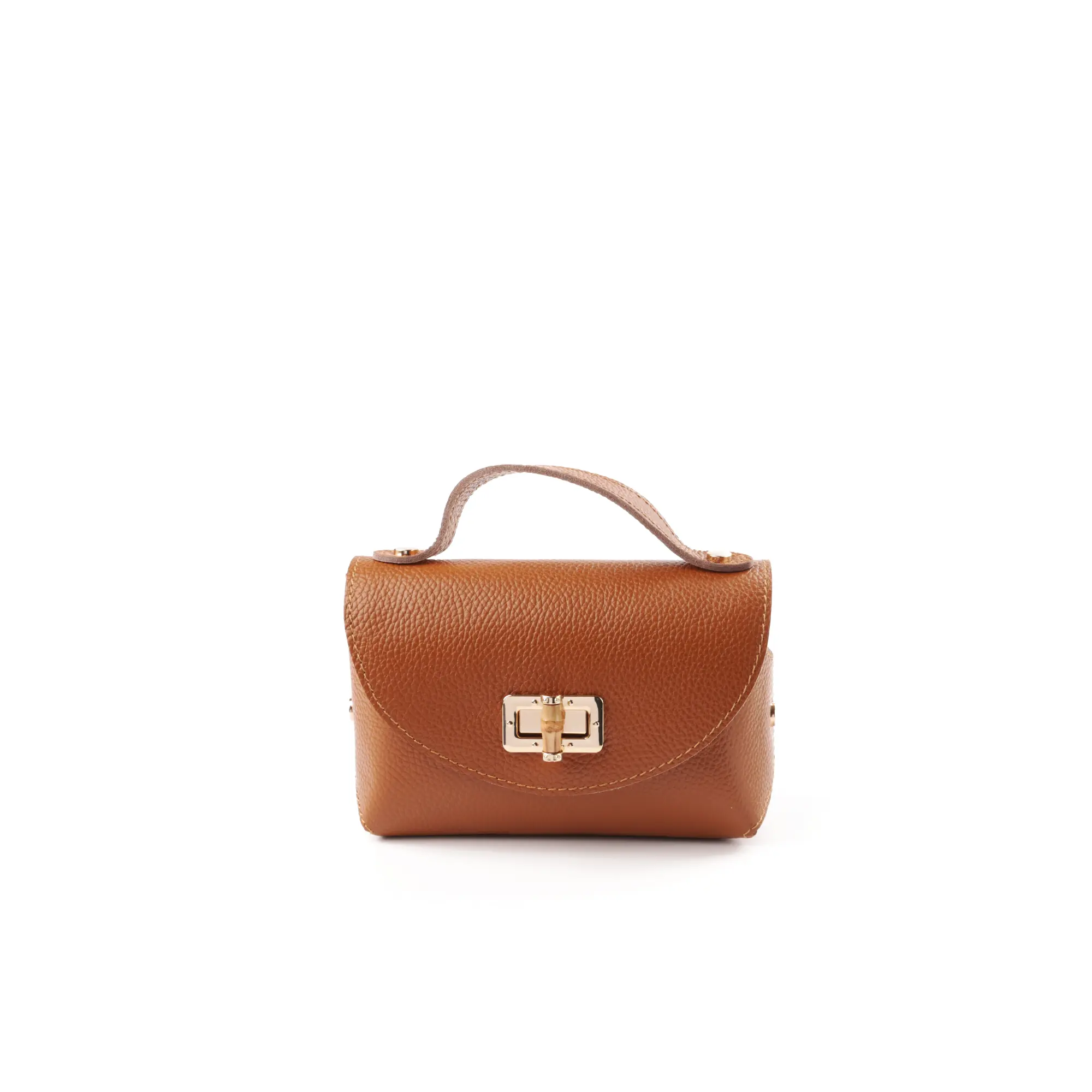 Genti Casual - Geanta de dama Daria din piele naturala, culoare Maro, cu maner