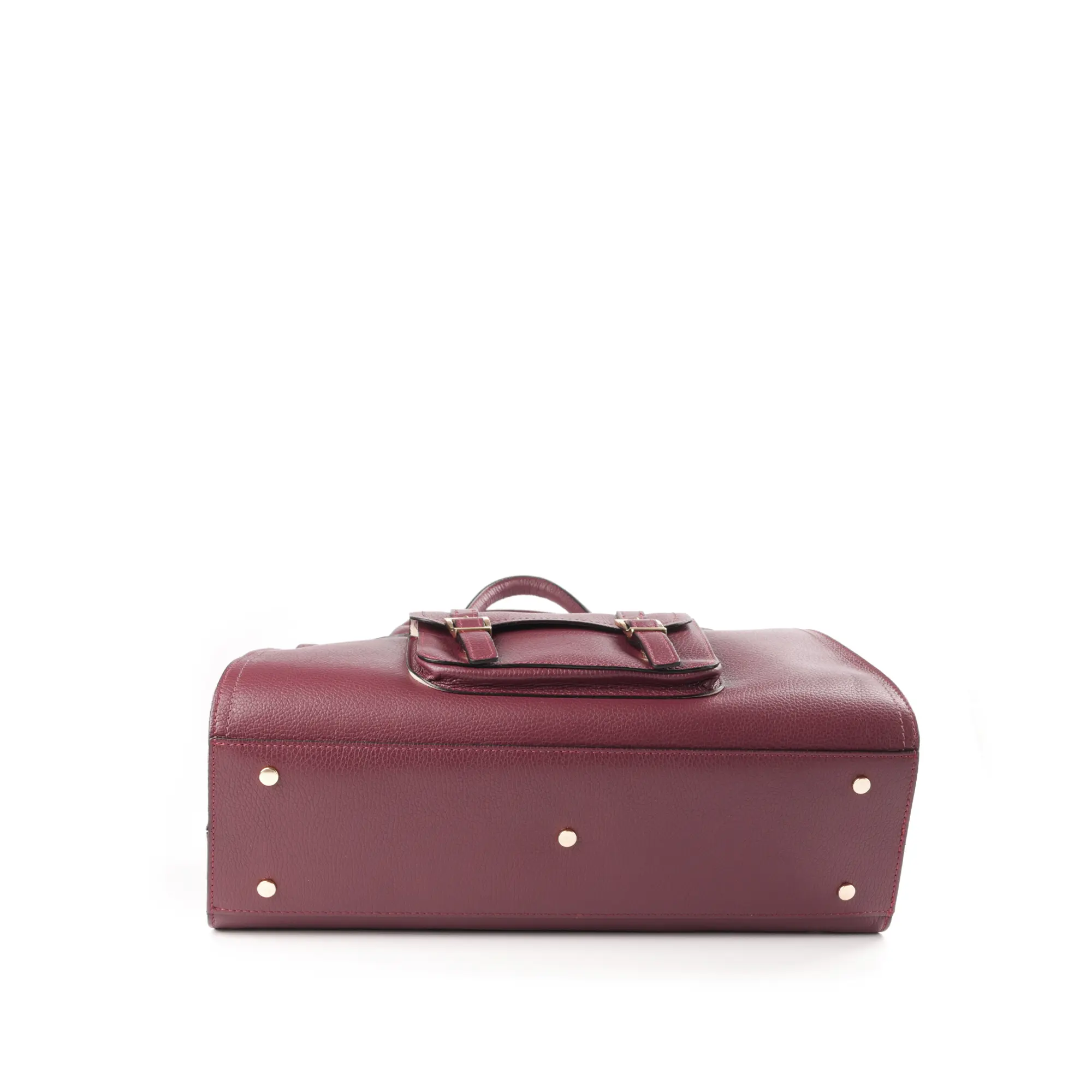 Geanta de dama mare din piele naturala Elara Large culoare Bordo [7]