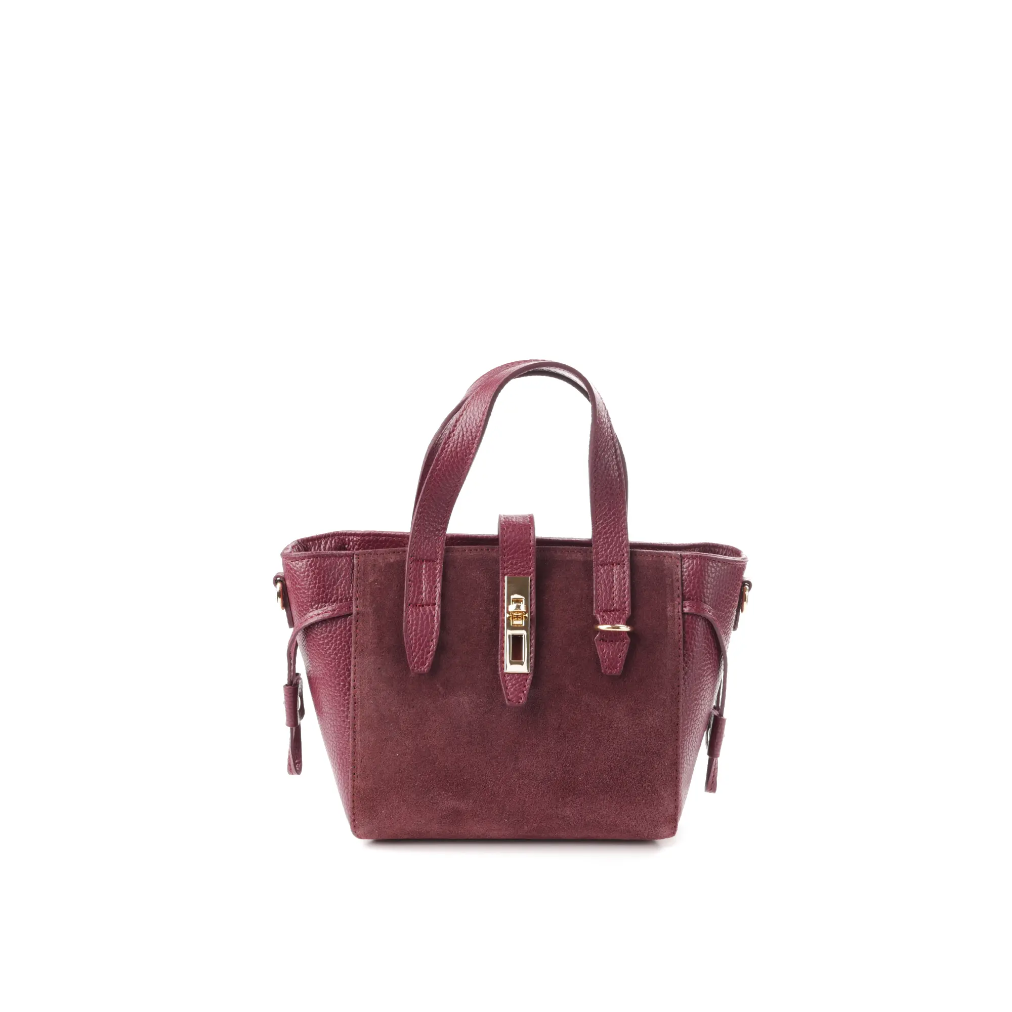 Genti Casual - Geanta de dama Ileana din piele bordo cu fermoar
