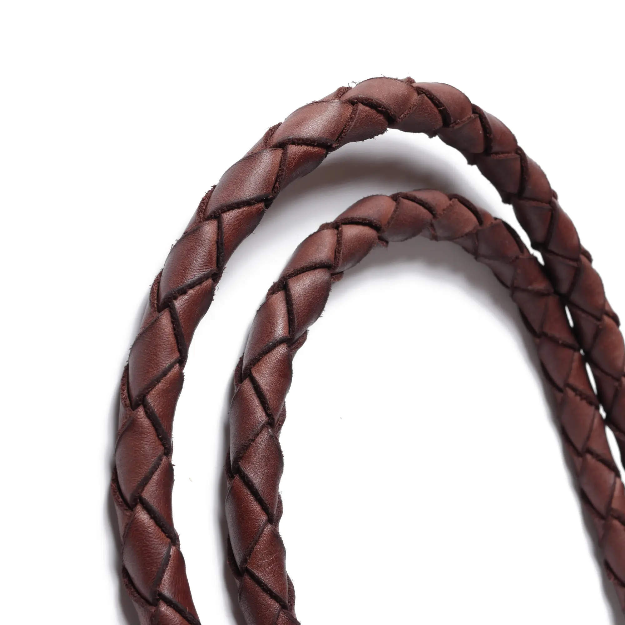 Geanta de dama Stella din piele naturala cu impletitura manuala fina in nuanta Ciocolatiu Inchis cu barete tubular [8]