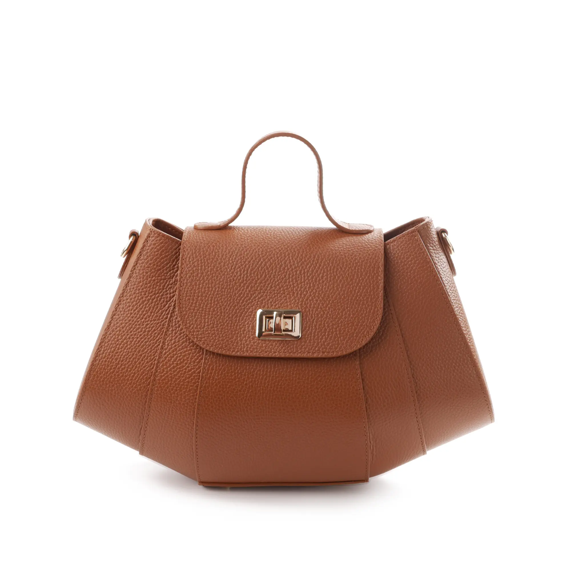 Genti Crossbody - Geanta de dama Viviana maro din piele naturala, design croissant