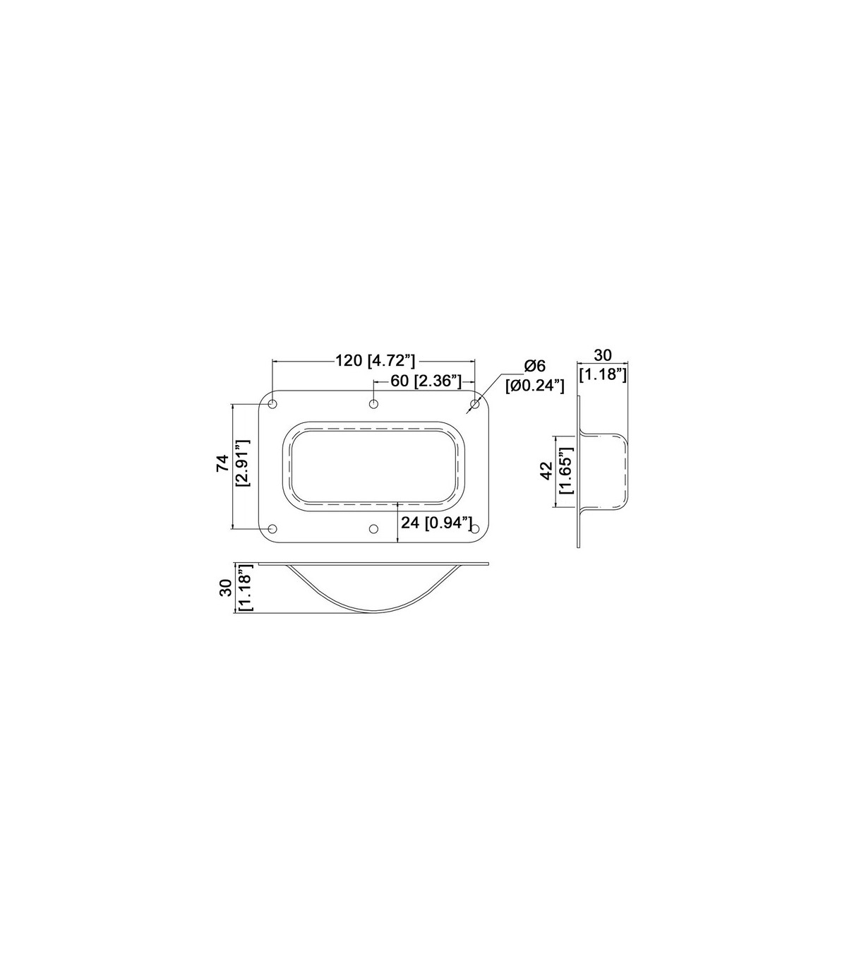 Penn Elcom W0968Z Recess Castor Dish [2]