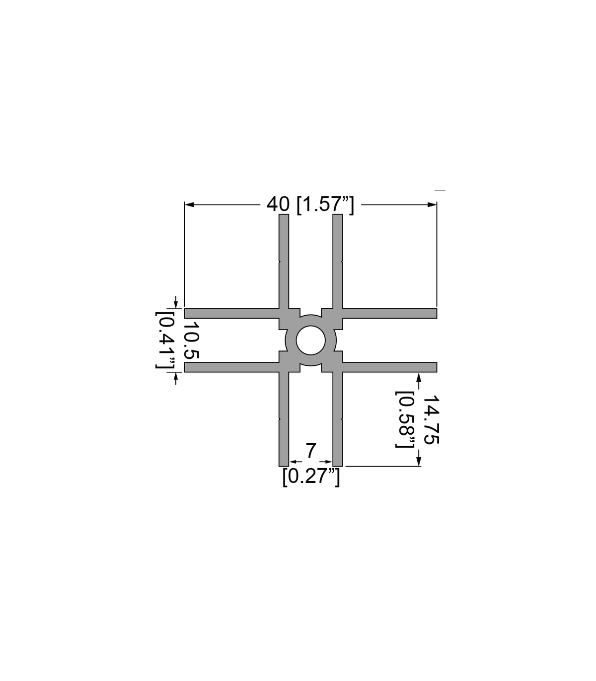 Penn Elcom Divider Extrusions E4007 For 6mm / 1/4" Panels [2]