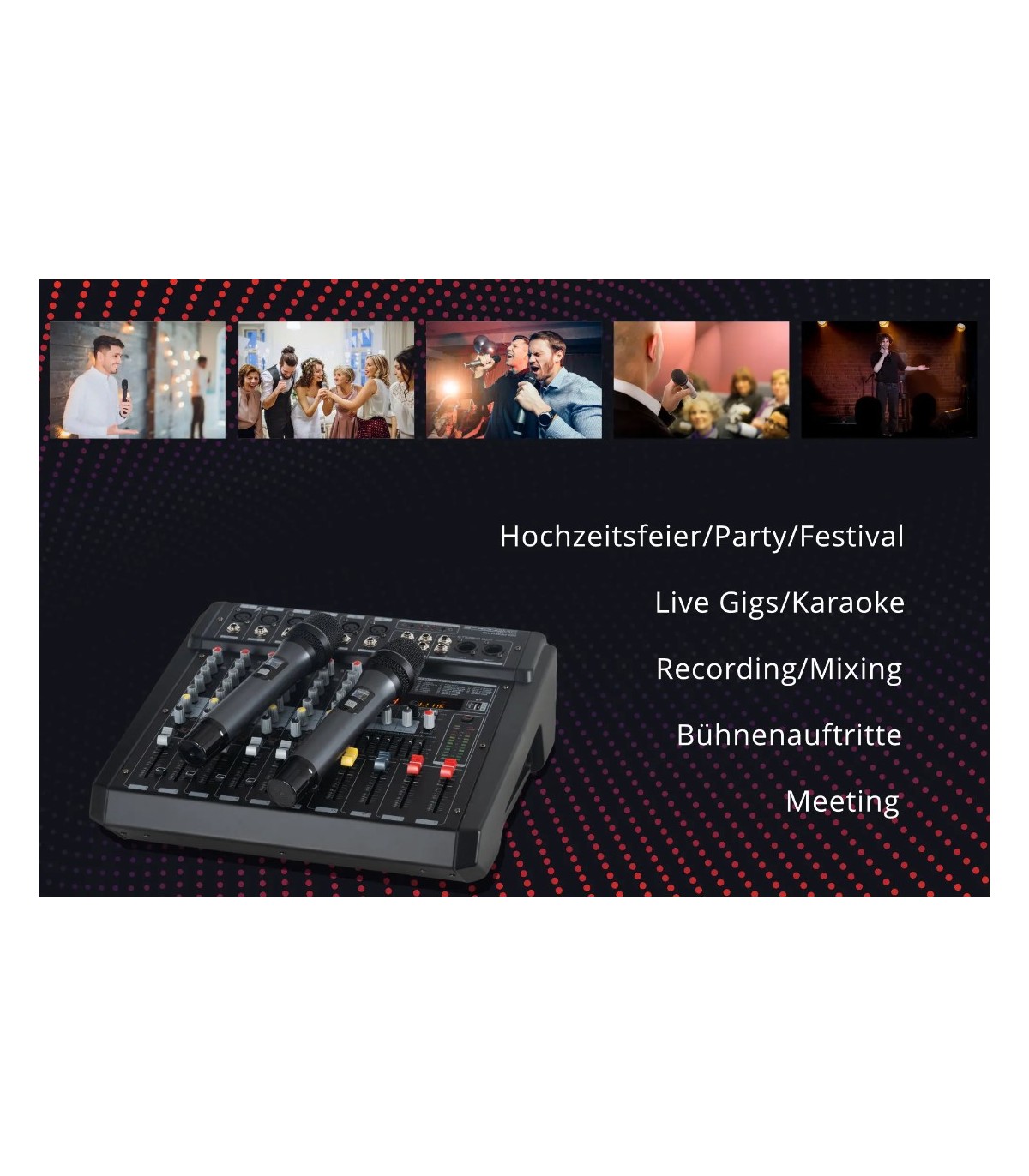 Pronomic Powermake 600 with Wireless Microphones [8]