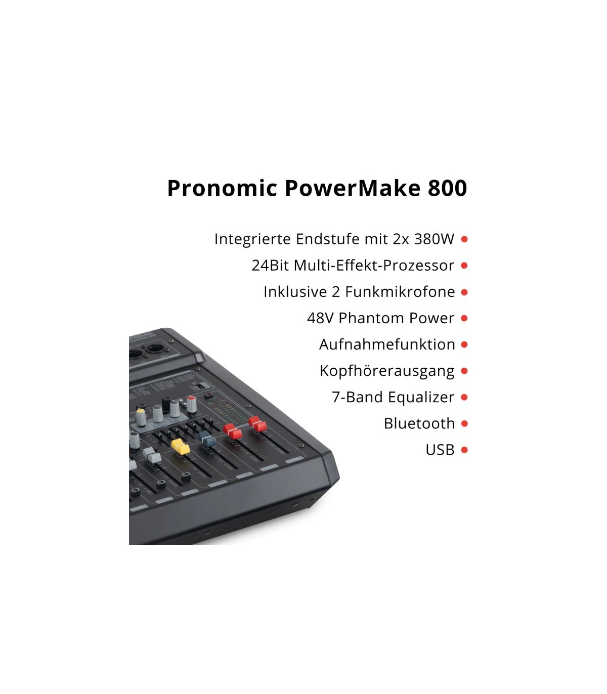 Pronomic Powermake 800 with Wireless Microphones [3]