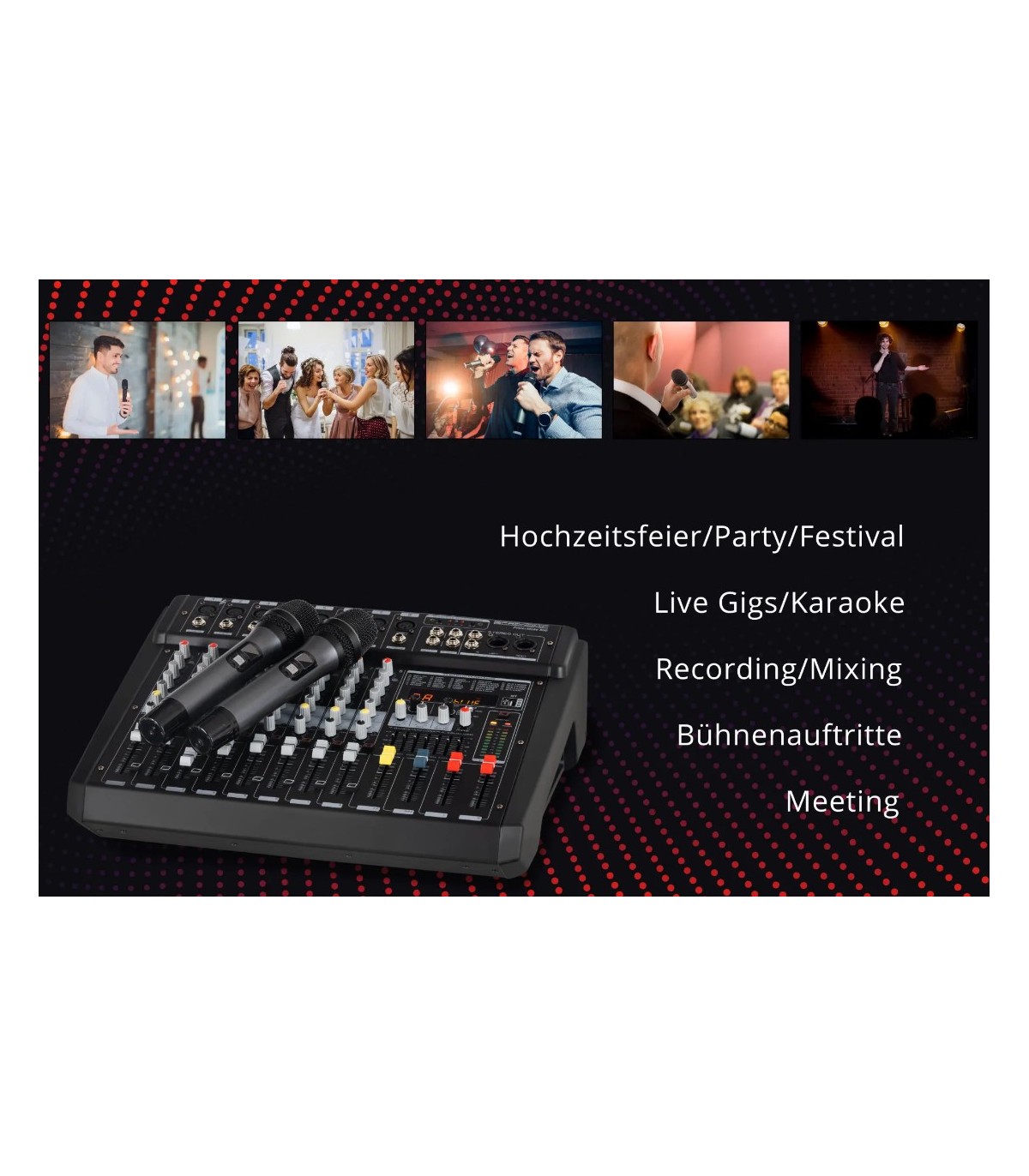 Pronomic Powermake 800 with Wireless Microphones [8]