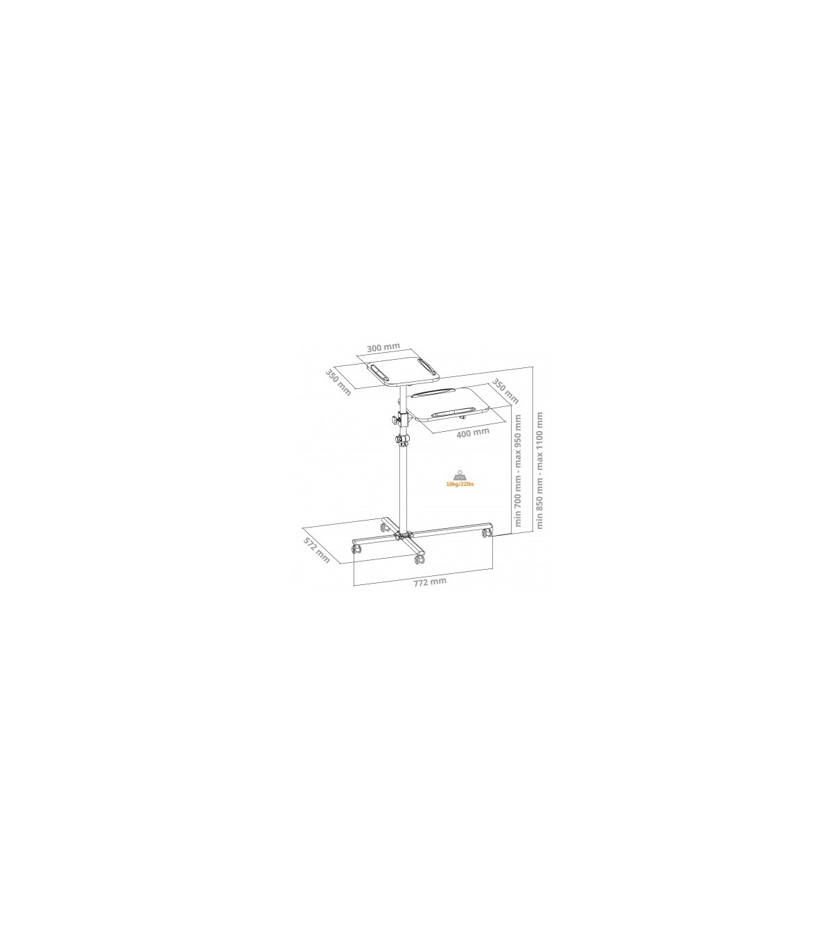 Pronomic PT-6 BK MKII Projector Trolley [5]