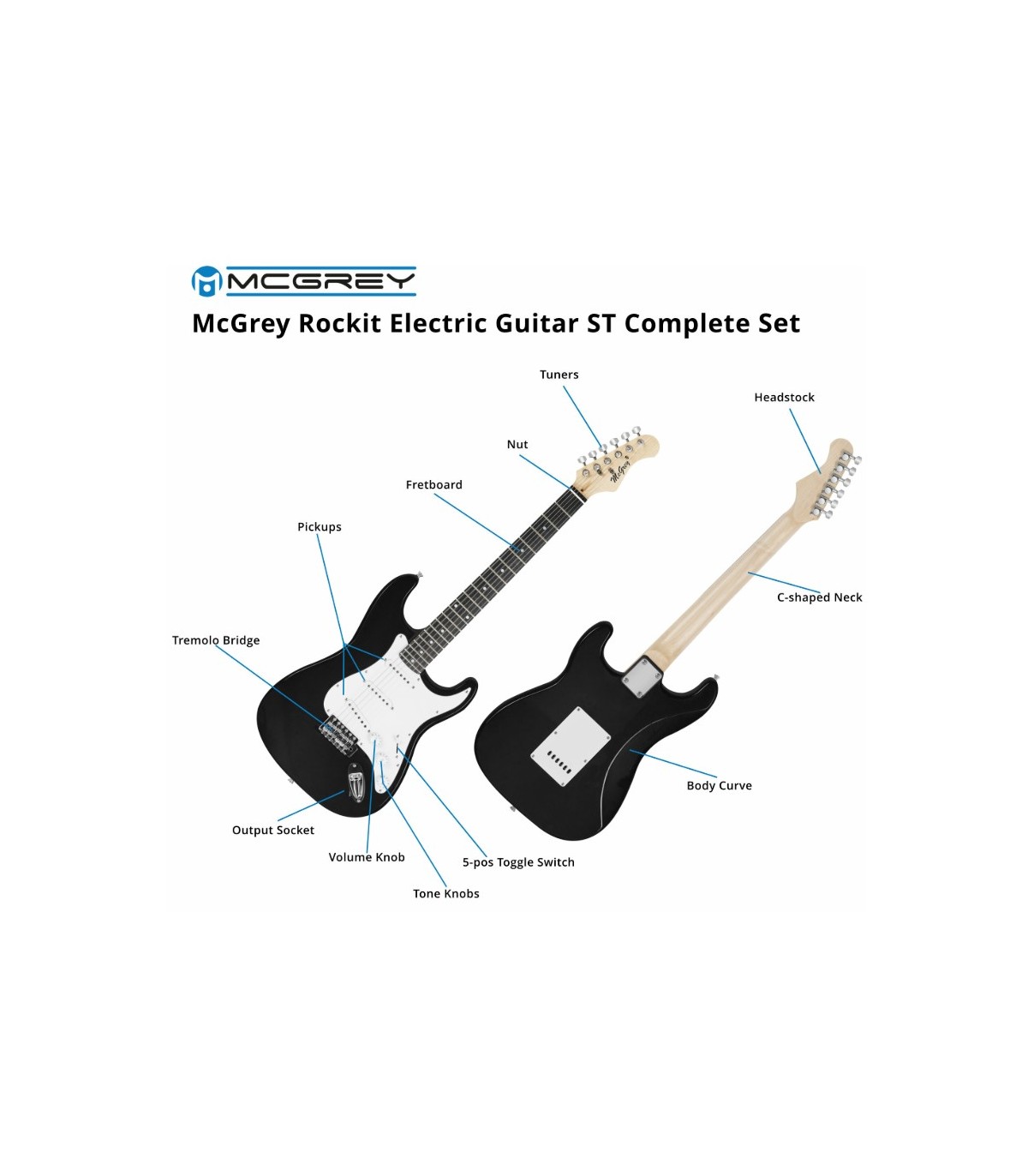McGrey Rockit Guitar ST-Complete Black [3]