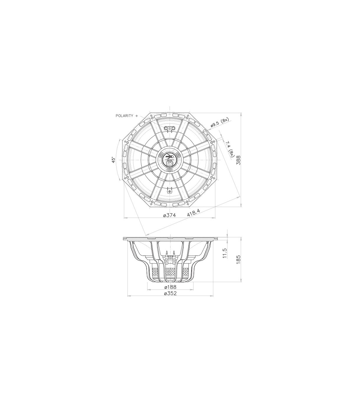 Faital 15FX560 8 OHM 1400W Difuzor [2]