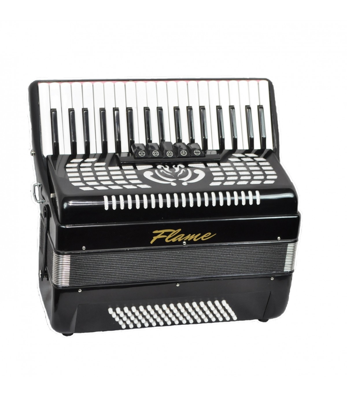 Claviaturi - Acordeon acustic negru cu 80 de bași, produs B-Stock, Flame AC37/80 BK - Flame