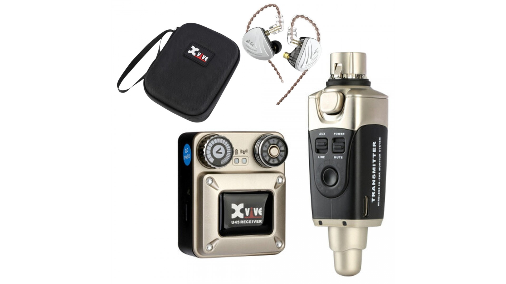 Magazin - Xvive U45 + KZ AS16 BK In-Ear Monitor Set