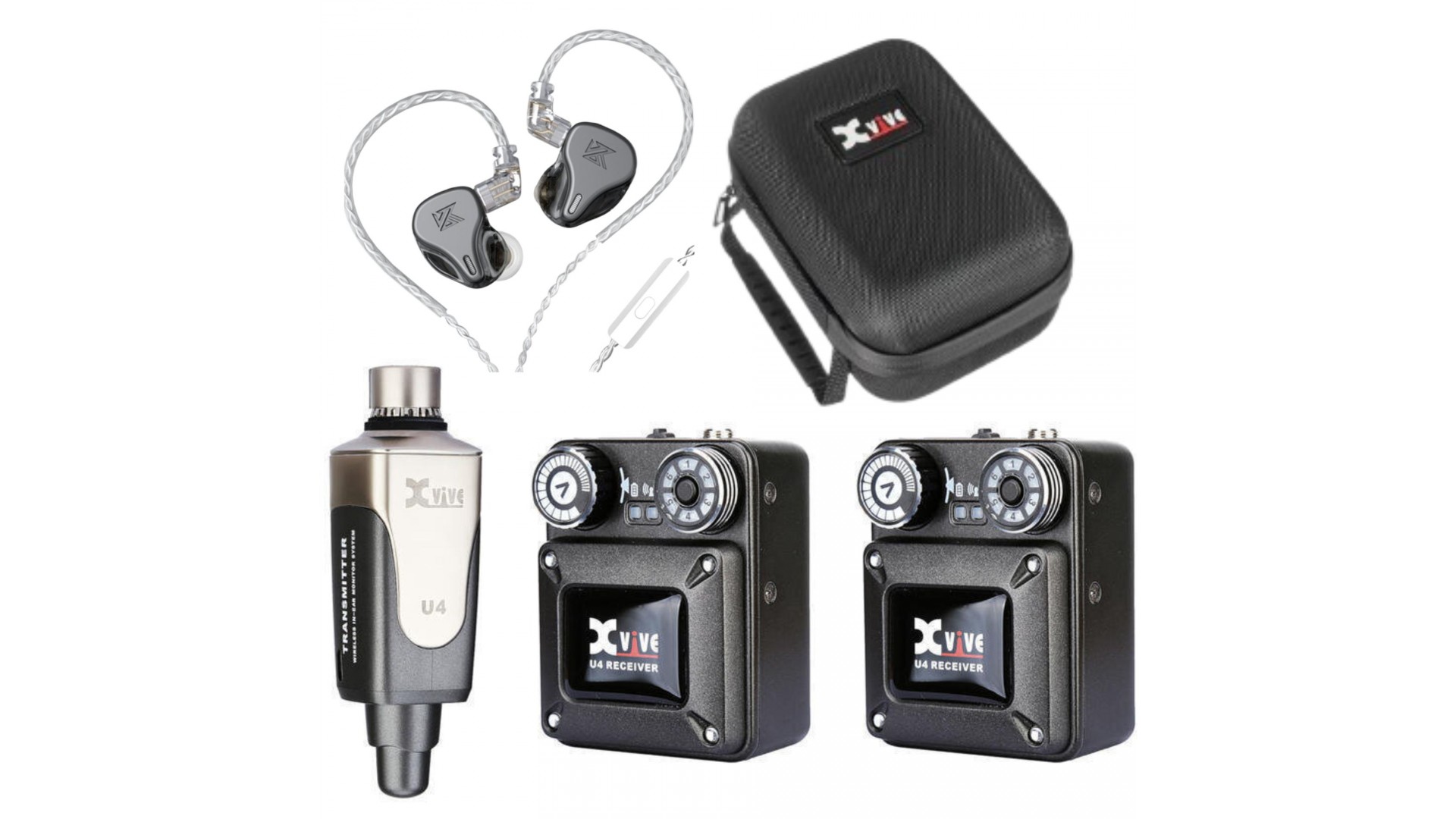 Magazin - Xvive U4R2 + KZ DQ6S BK In-Ear Monitor Set
