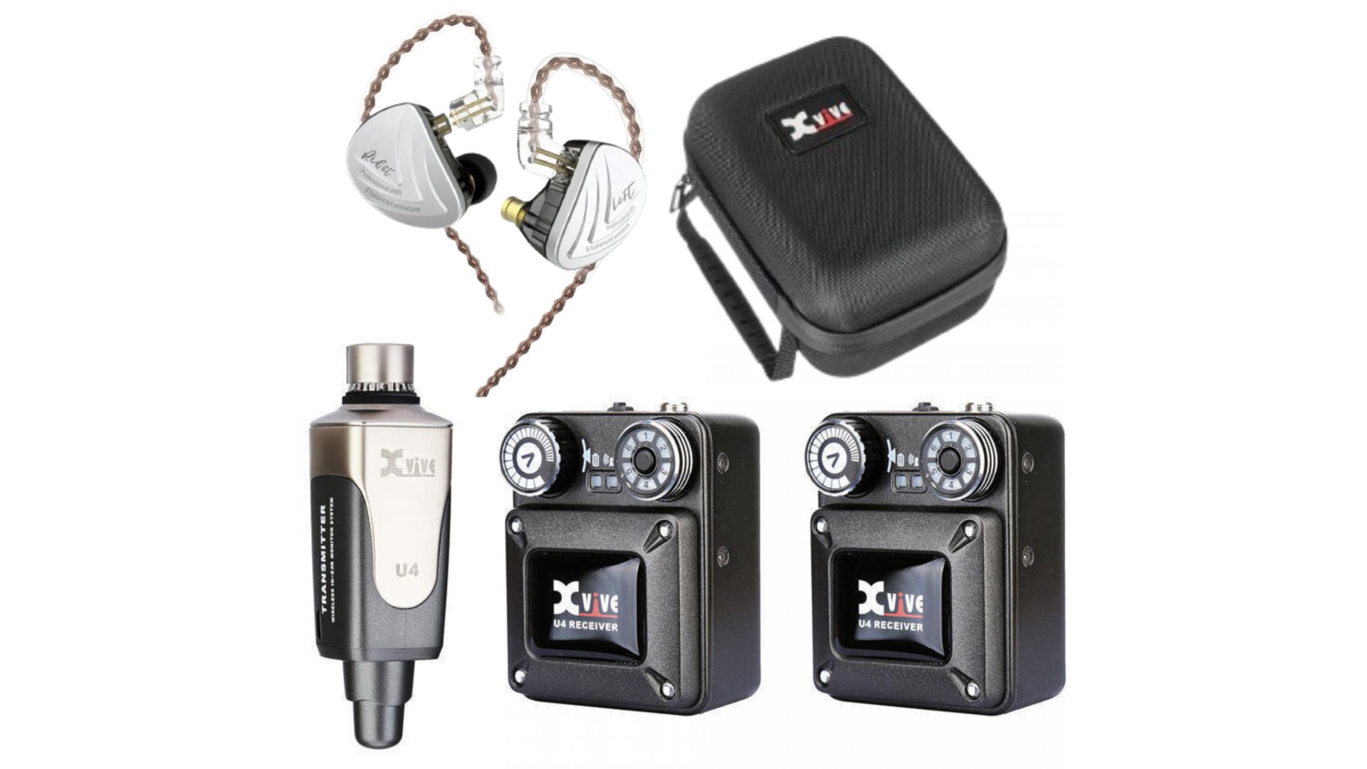 Magazin - Xvive U4R2 + KZ AS16 BK In-Ear Monitor Set