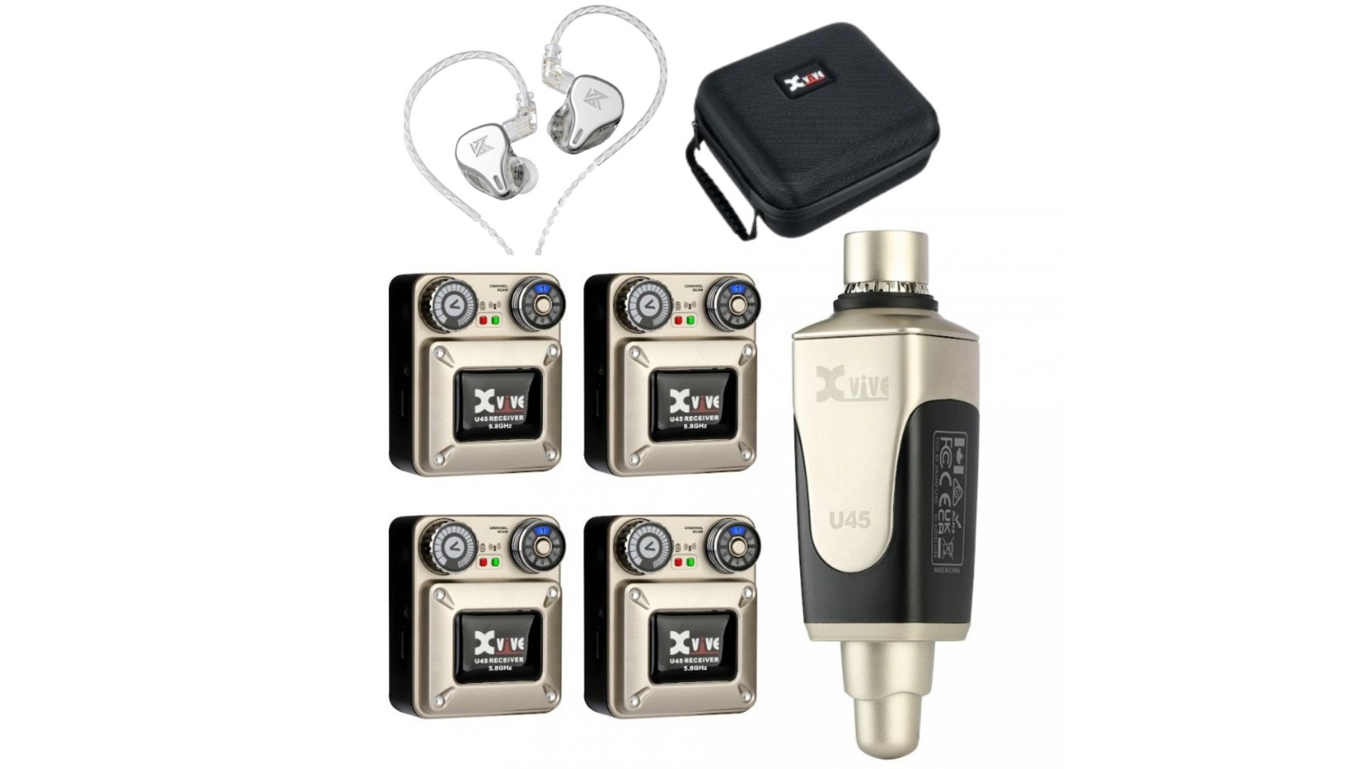 Magazin - Xvive U45R4 + KZ DQ6S In-Ear Monitor Set