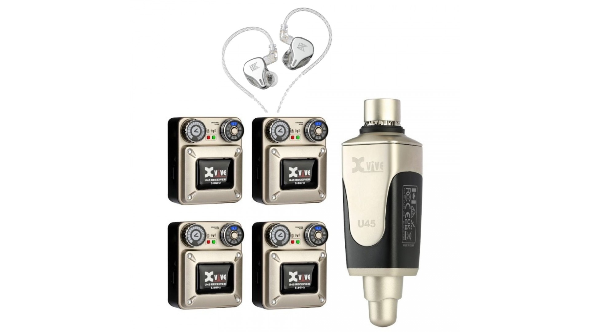 Magazin - Xvive U45R4 + KZ DQ6S In-Ear Monitor Set5
