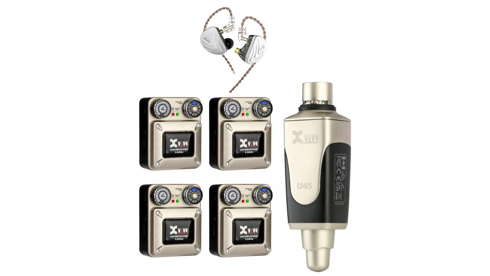 Magazin - Xvive U45R4 + KZ AS16 BK In-Ear Monitor Set6