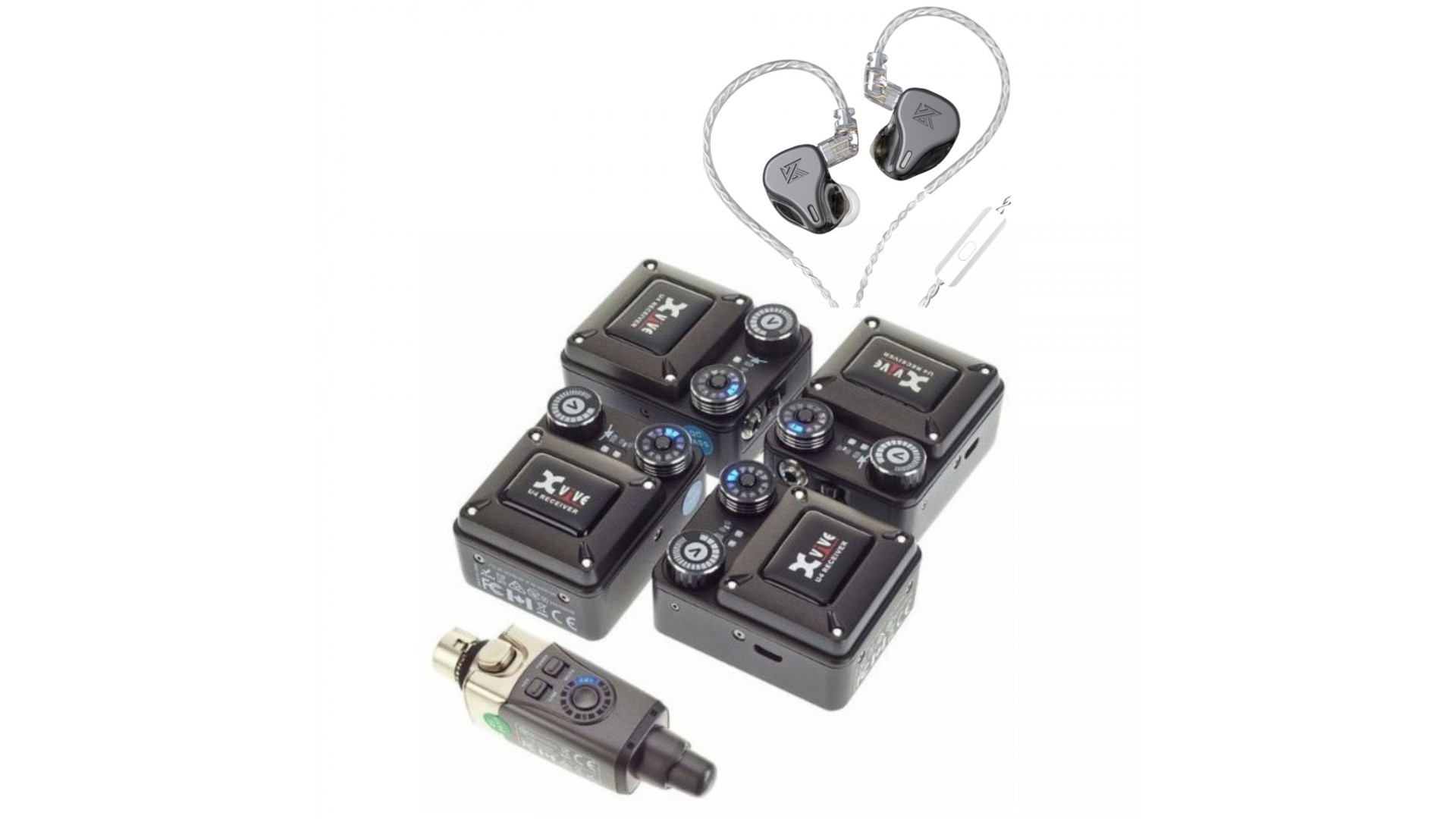 Magazin - Xvive U4R4 + KZ DQ6S BK In-Ear Monitor Set4