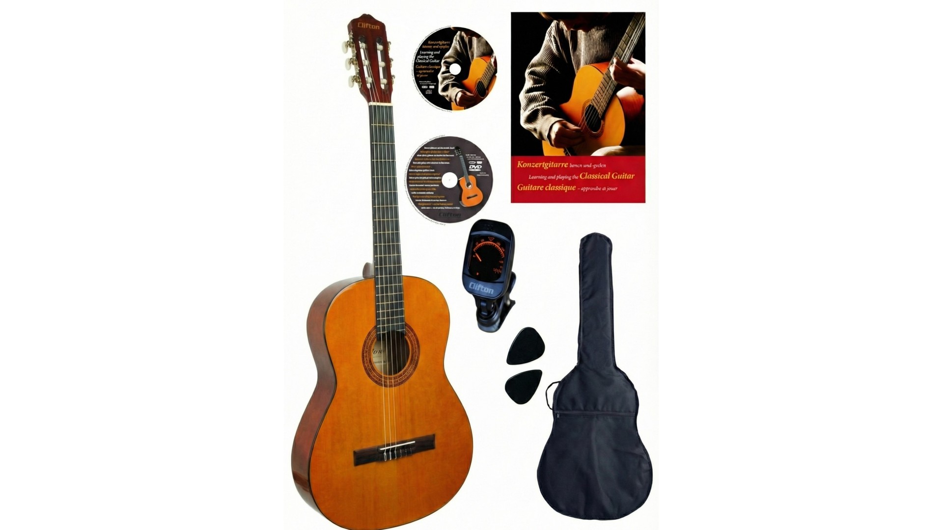 Chitare si bass - Clifton Valesca 39 4/4 Natural Tinted Set