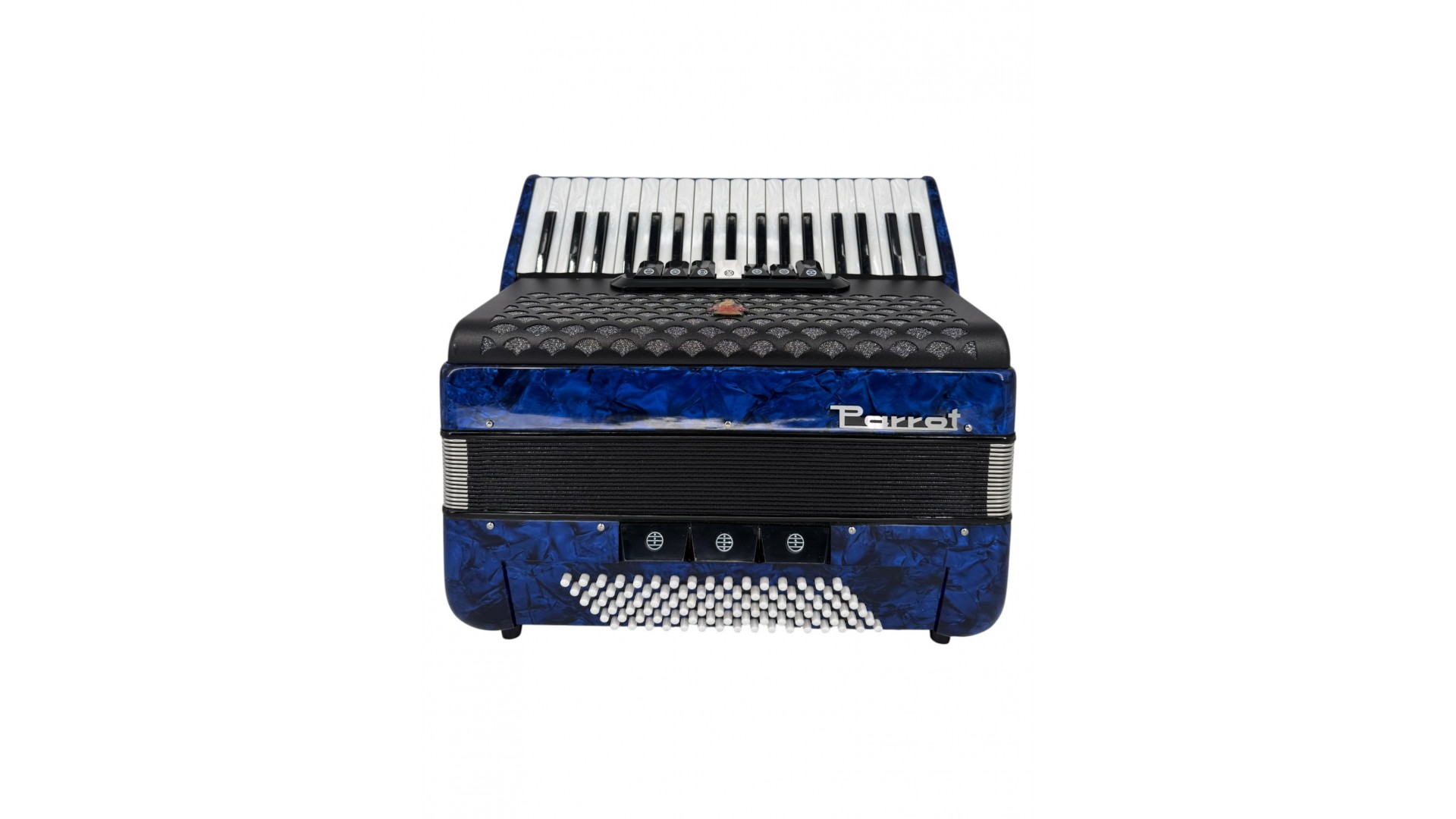 Claviaturi - Acordeon acustic albastru cu 96 de bași și 37 de clape, Parrot YW 871 BL - Parrot