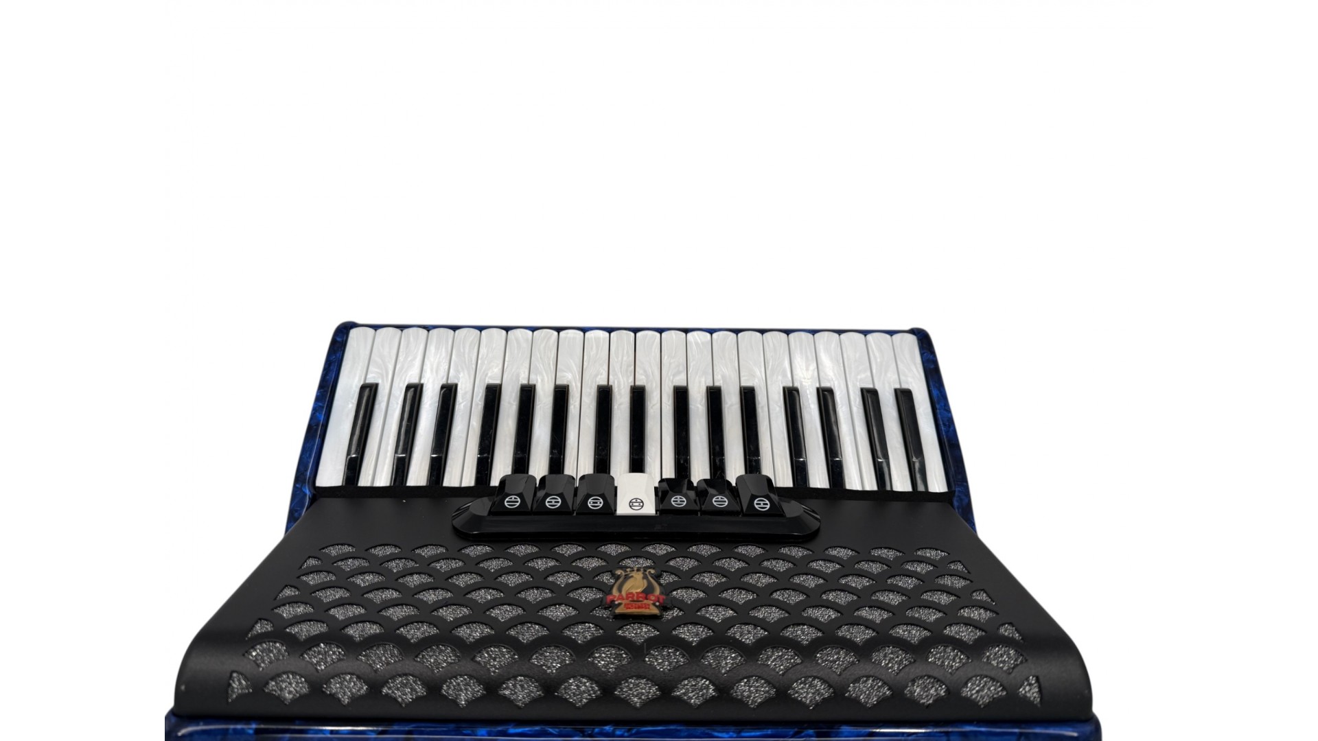 Acordeon acustic albastru cu 96 de bași și 37 de clape, Parrot YW 871 BL - Parrot [4]
