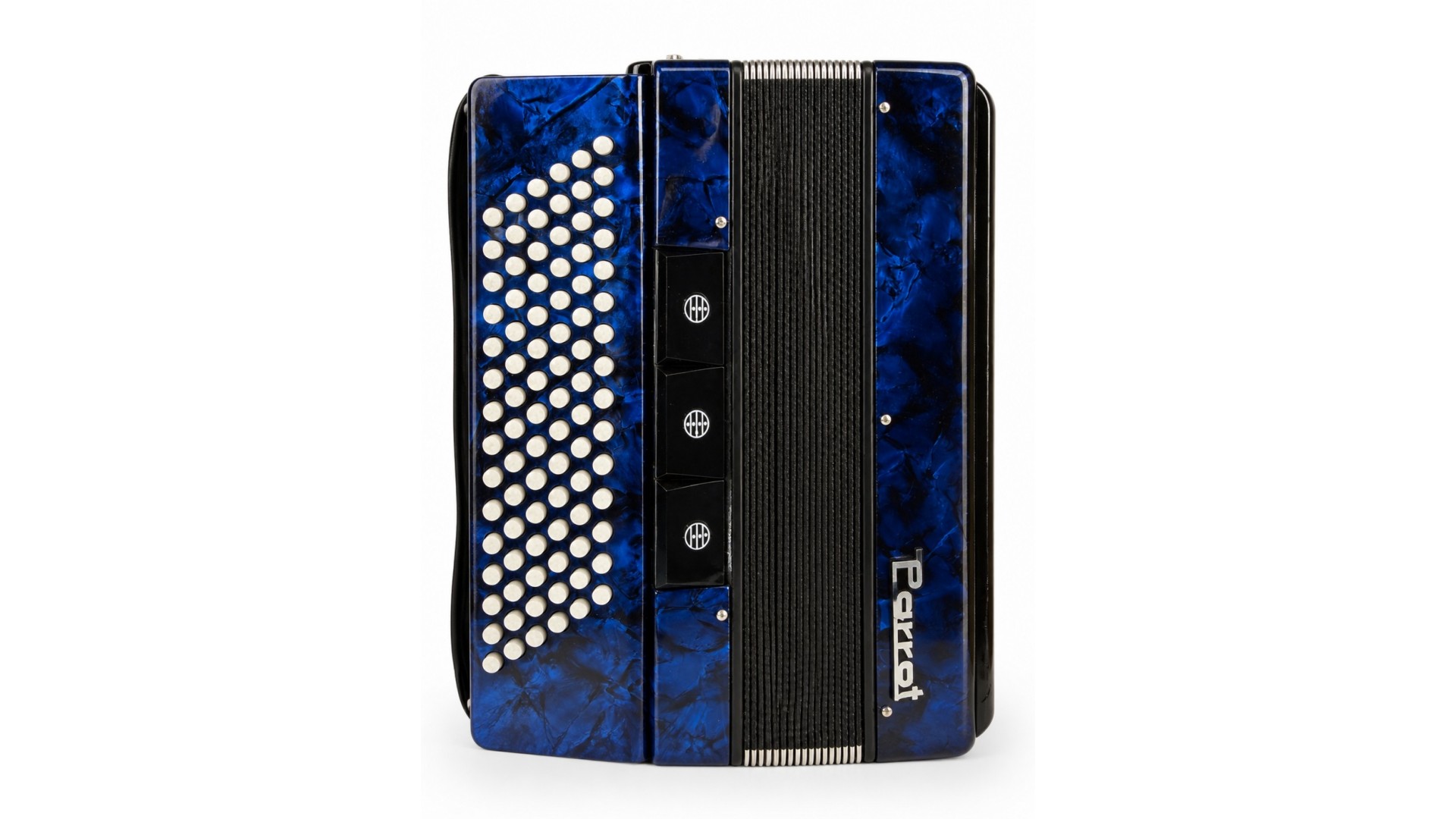 Acordeon acustic albastru cu 96 de bași și 37 de clape, Parrot YW 871 BL - Parrot [9]