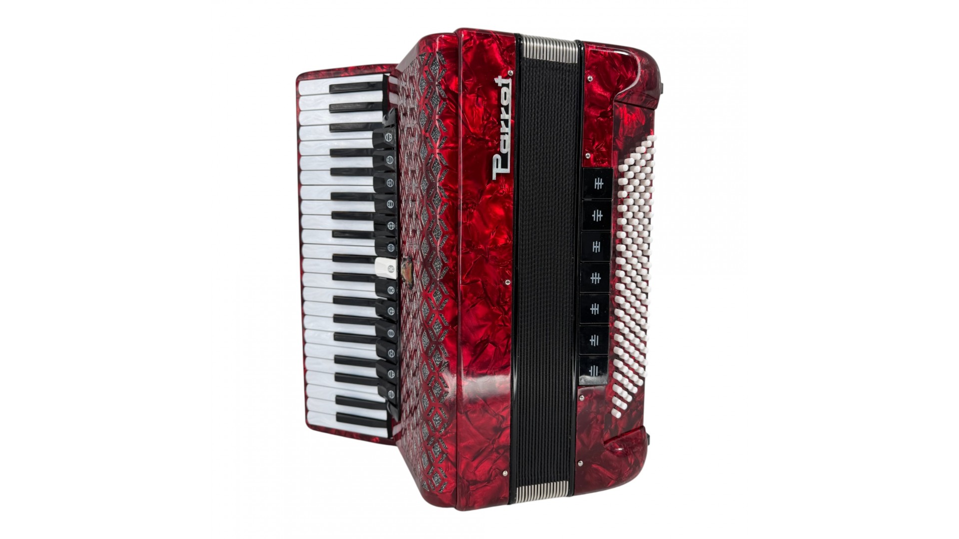Acordeon acustic roșu cu 120 de bași și 13 registre, Parrot YW 9968 - Parrot [5]