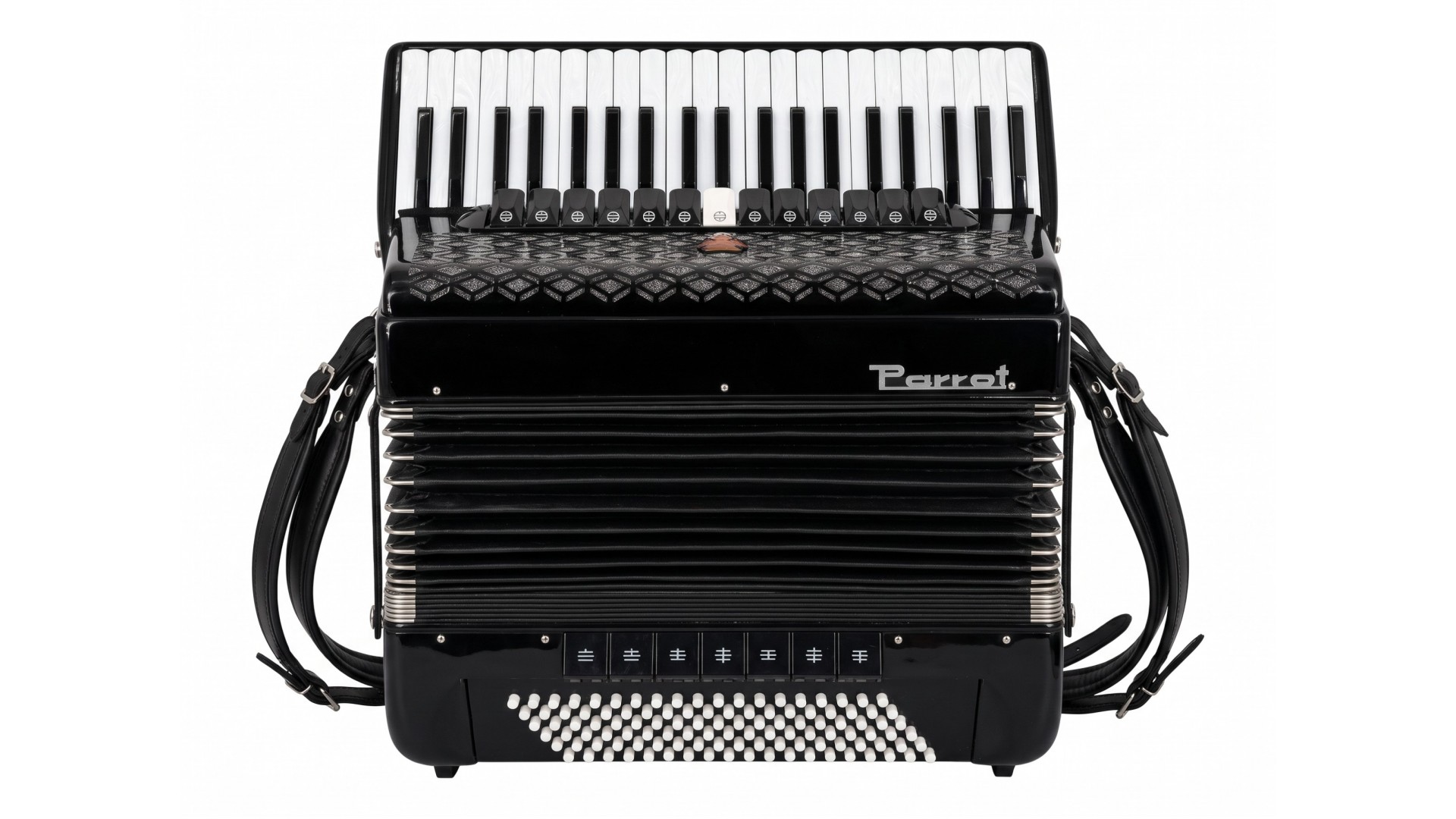 Acordeon acustic cu 41 de clape și 120 de bași, negru - Parrot YW9968 BK [6]