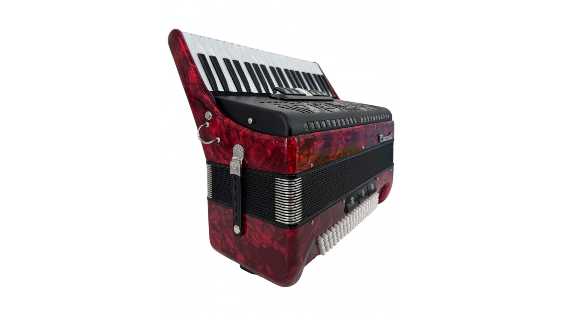 Acordeon acustic cu 41 de clape și 120 de bași, roșu - Parrot YW 827 RD [2]