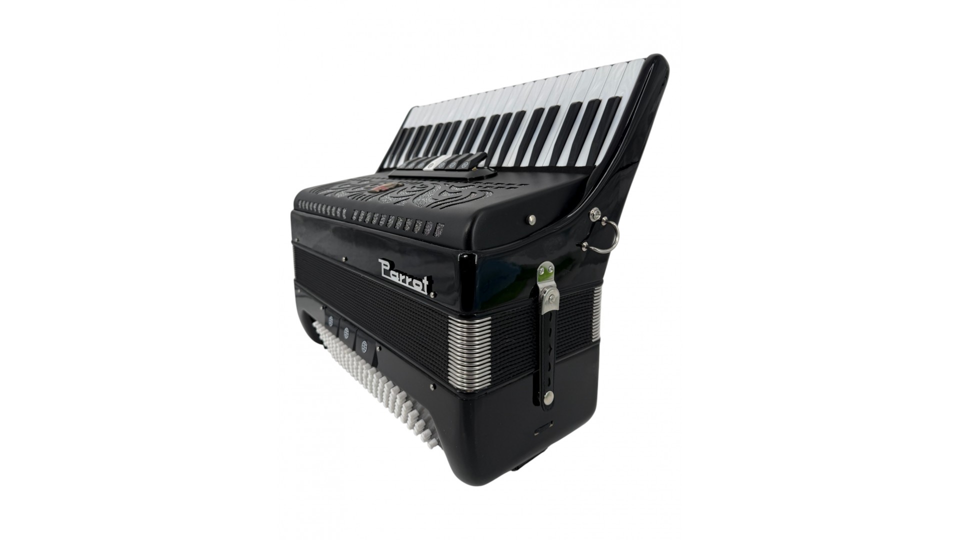 Acordeon acustic cu 41 de clape și 120 de bași, negru - Parrot YW 827 Black [5]