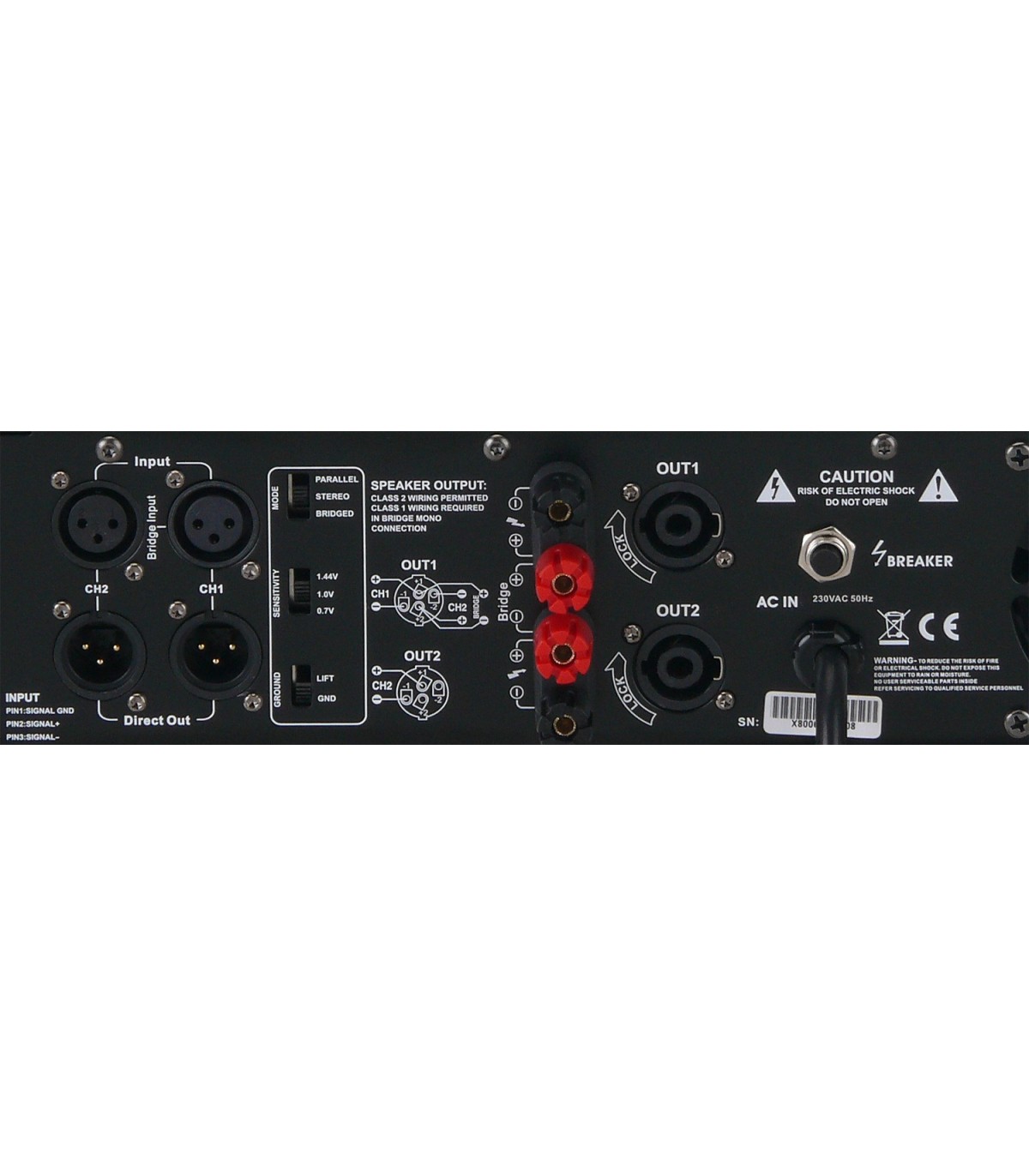 Pronomic XA-800 amplifier, 2x 1900 Watt [3]