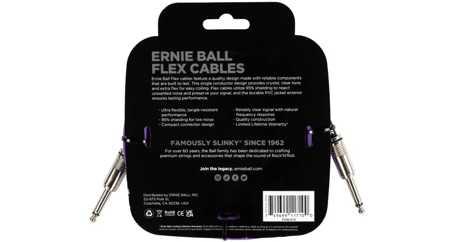 Cablu Ernie Ball 6415 Flexcable 3m - Purple [2]