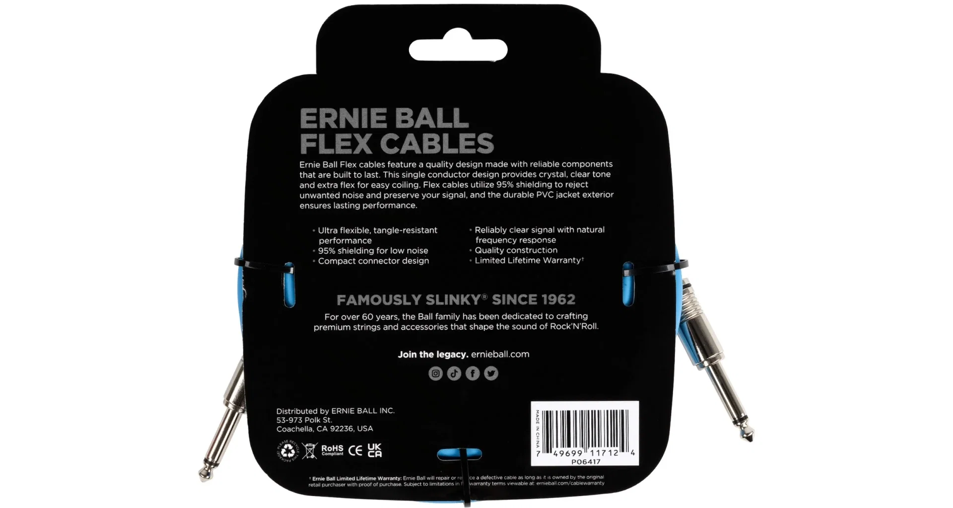 Cablu Ernie Ball 6417 Flexcable 6m - Blue [2]