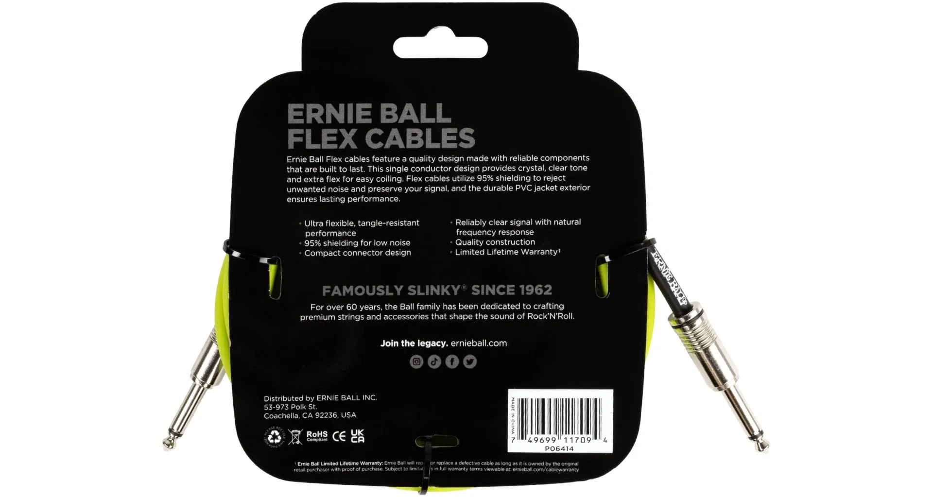 Ernie Ball 6414 Flexcable 3m - Green [2]