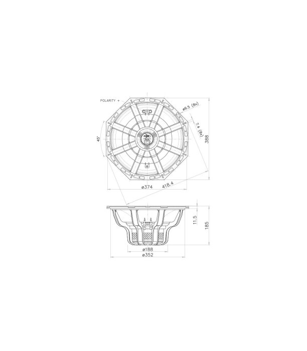 Faital 15FX560 8 OHM 1400W Difuzor [2]