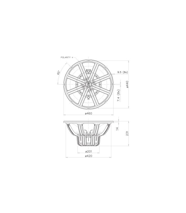 Faital 18XL1600 4 OHM 3200W Difuzor [2]